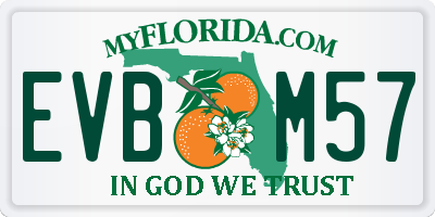 FL license plate EVBM57