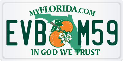 FL license plate EVBM59