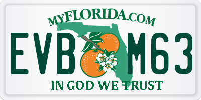 FL license plate EVBM63