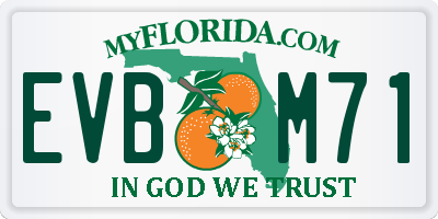 FL license plate EVBM71