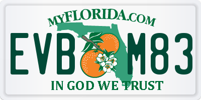 FL license plate EVBM83