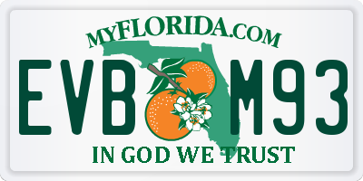 FL license plate EVBM93
