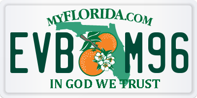 FL license plate EVBM96