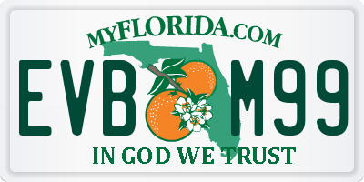 FL license plate EVBM99