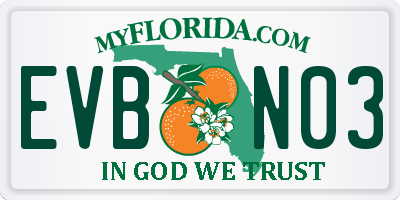 FL license plate EVBN03