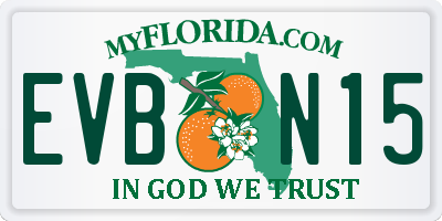 FL license plate EVBN15