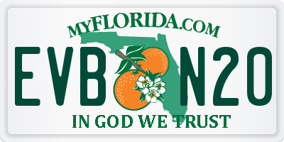 FL license plate EVBN20