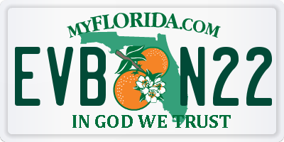 FL license plate EVBN22