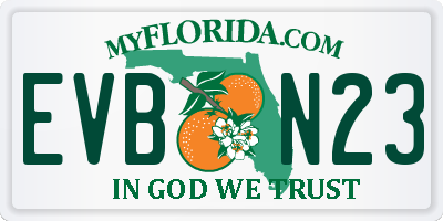 FL license plate EVBN23