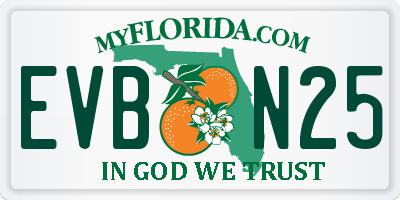 FL license plate EVBN25