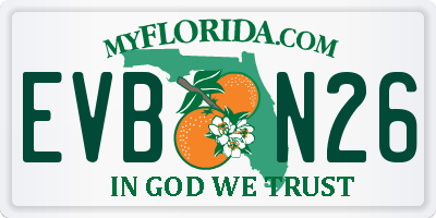 FL license plate EVBN26