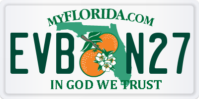FL license plate EVBN27