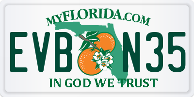FL license plate EVBN35