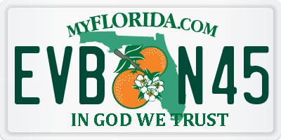 FL license plate EVBN45