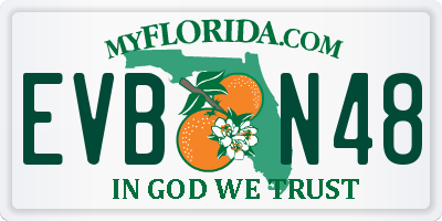 FL license plate EVBN48