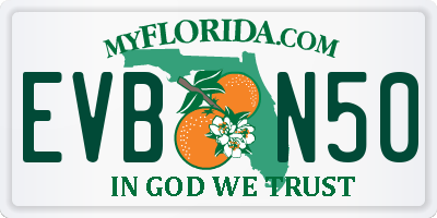 FL license plate EVBN50