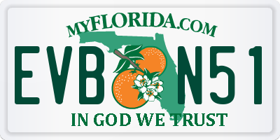 FL license plate EVBN51
