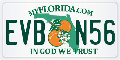 FL license plate EVBN56