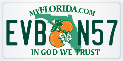 FL license plate EVBN57