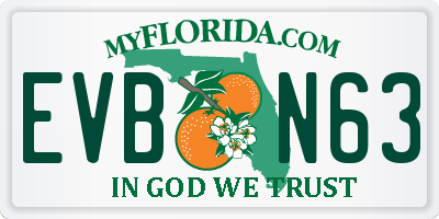 FL license plate EVBN63