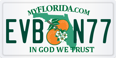 FL license plate EVBN77