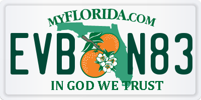 FL license plate EVBN83