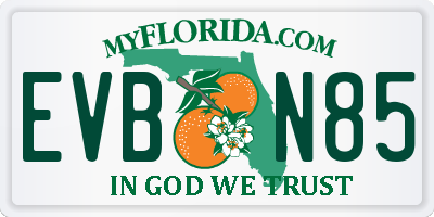 FL license plate EVBN85
