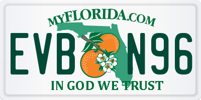 FL license plate EVBN96