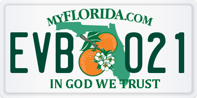 FL license plate EVBO21