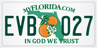 FL license plate EVBO27