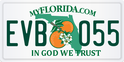 FL license plate EVBO55