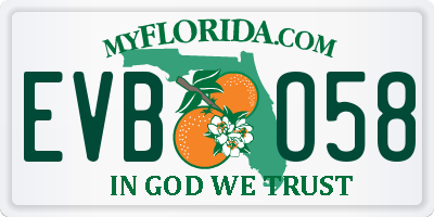 FL license plate EVBO58