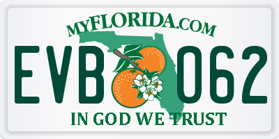 FL license plate EVBO62