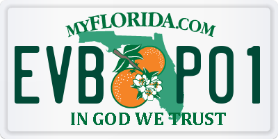 FL license plate EVBP01