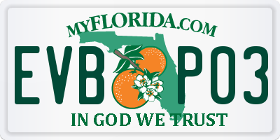 FL license plate EVBP03