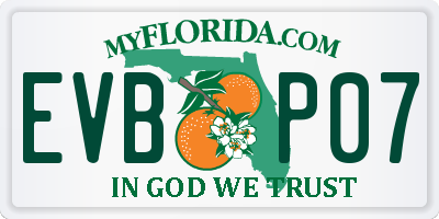 FL license plate EVBP07