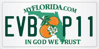 FL license plate EVBP11
