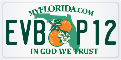 FL license plate EVBP12