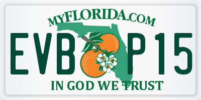 FL license plate EVBP15