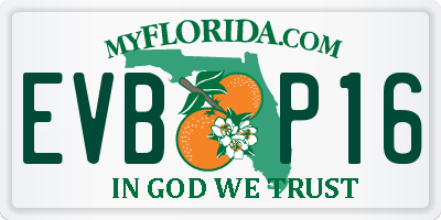 FL license plate EVBP16