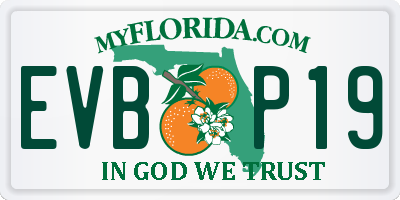 FL license plate EVBP19
