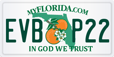 FL license plate EVBP22