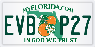FL license plate EVBP27
