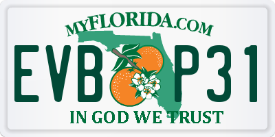 FL license plate EVBP31