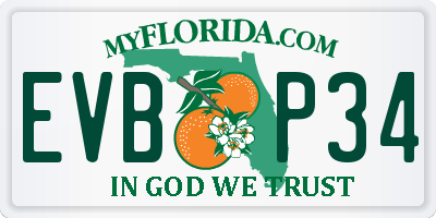 FL license plate EVBP34