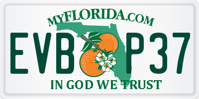 FL license plate EVBP37