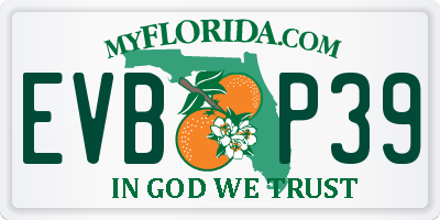 FL license plate EVBP39