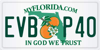 FL license plate EVBP40