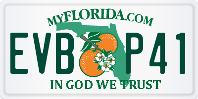 FL license plate EVBP41
