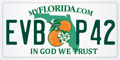 FL license plate EVBP42